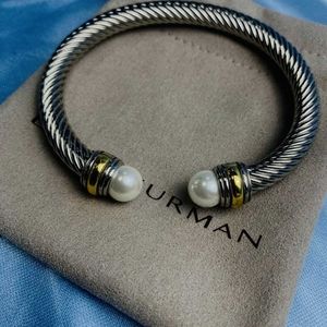 David Yurman Cable Classics Color Bracelet with Pearls and 14K Yellow Gold